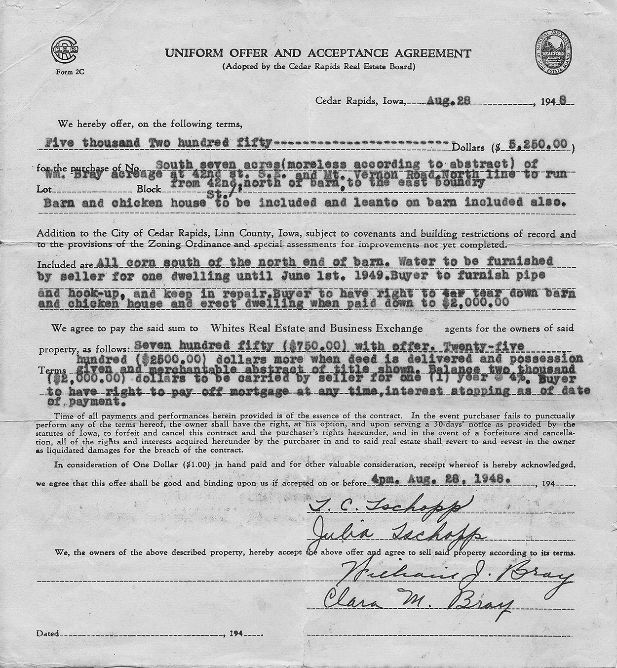 Copy of the purchase agreement for 1006